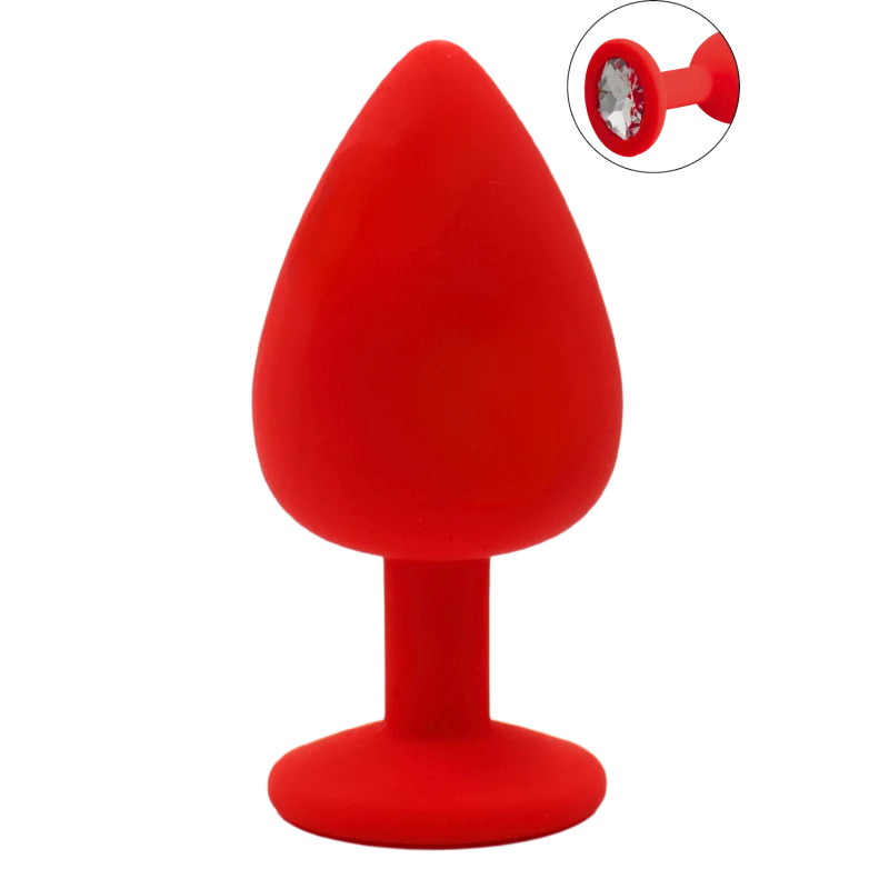 Plug rouge bijou cristal Large CHERRY
