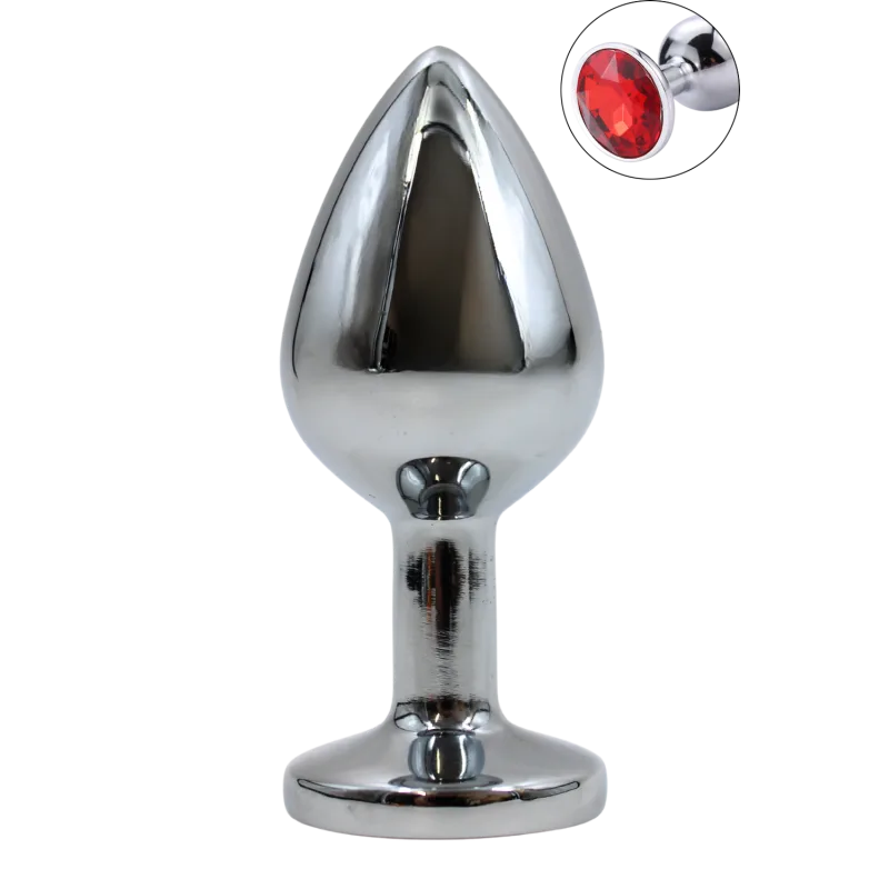Plug bijou en aluminium bijou rouge Medium HELIRA