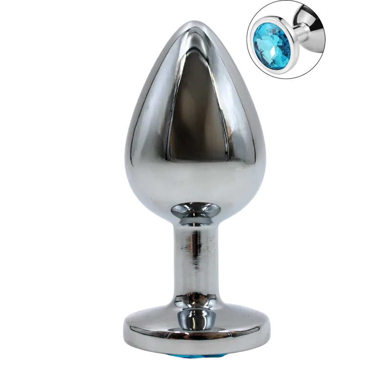 Plug bijou en aluminium bijou bleu Large HELIRA