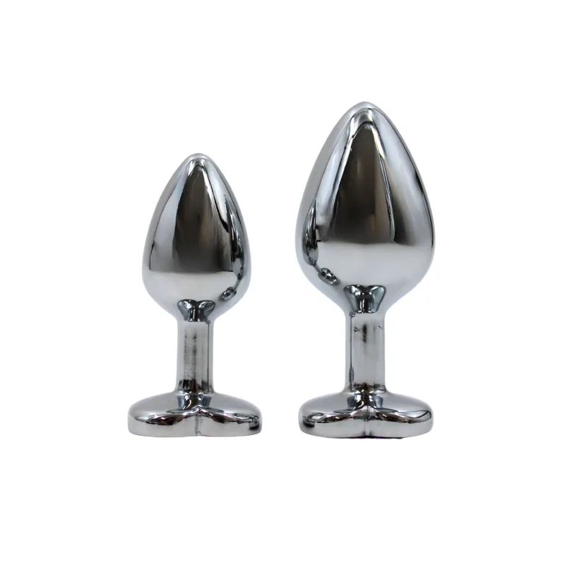 Plug bijou en aluminium bijou coeur violet Medium LOVELY