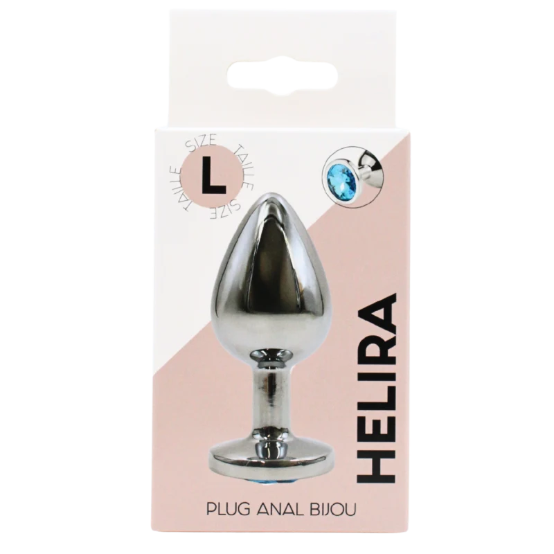 Plug bijou en aluminium bijou bleu Large HELIRA