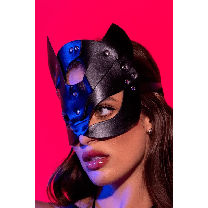Masque félin en faux cuir - Mapalé