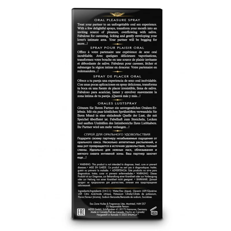 Spray pour plaisir oral saveur vin pétillant à la fraise 20 ml - Shunga