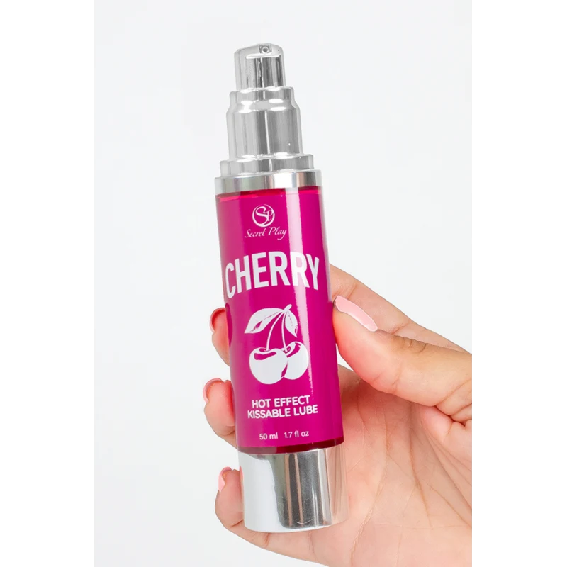 2 en 1 Lubrifiant et huile de massage cerise chauffant