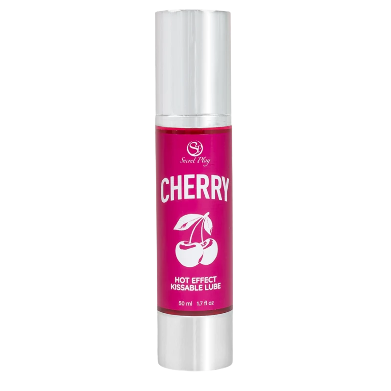 2 en 1 Lubrifiant et huile de massage cerise chauffant