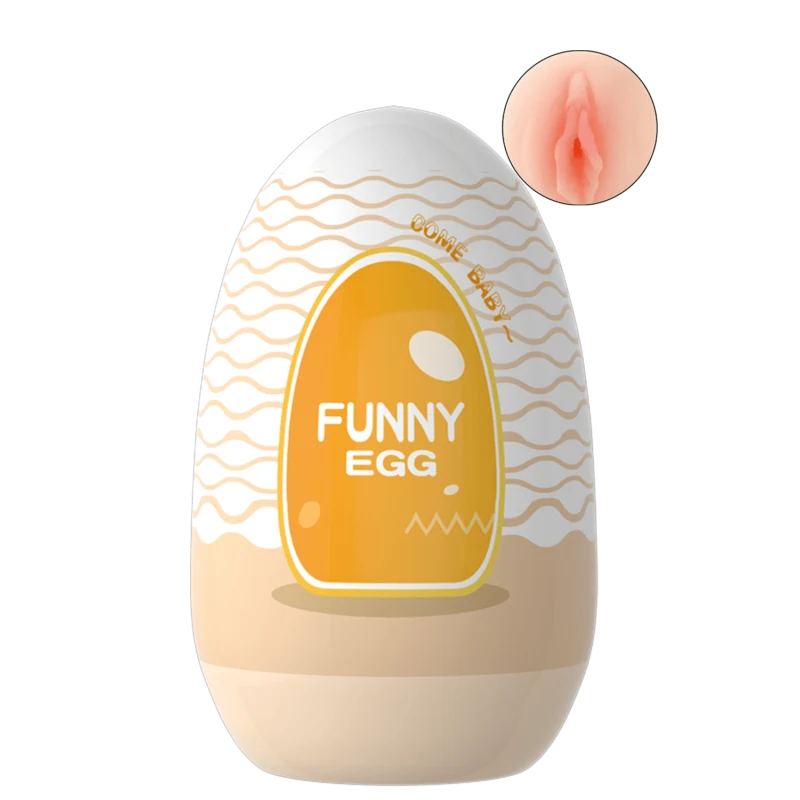 Gaine Masturbatrice Réutilisable FUNNY EGG – Design Réaliste Vagin lèvres moyennes