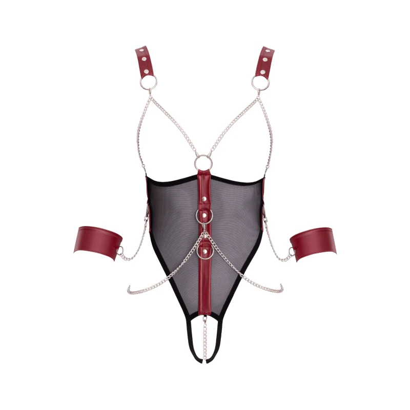 body-bondage-ouvert-cottelli-body-avec-chaines-anneaux-et-menottes