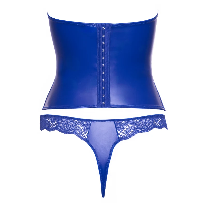corset-court-wetlook-dentelle-cottelli-ensemble-corset-bustier-bleu-royal-avec-string