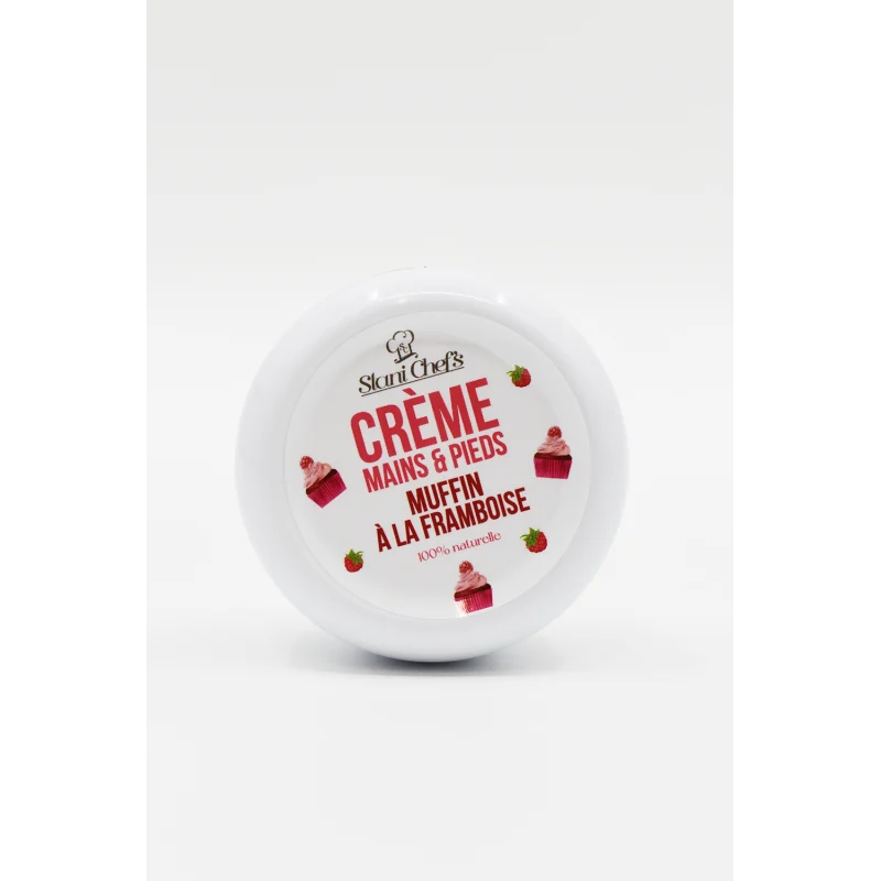 Crème mains et pieds - muffin à la framboise - 50ml 100% naturelle - Format voyage