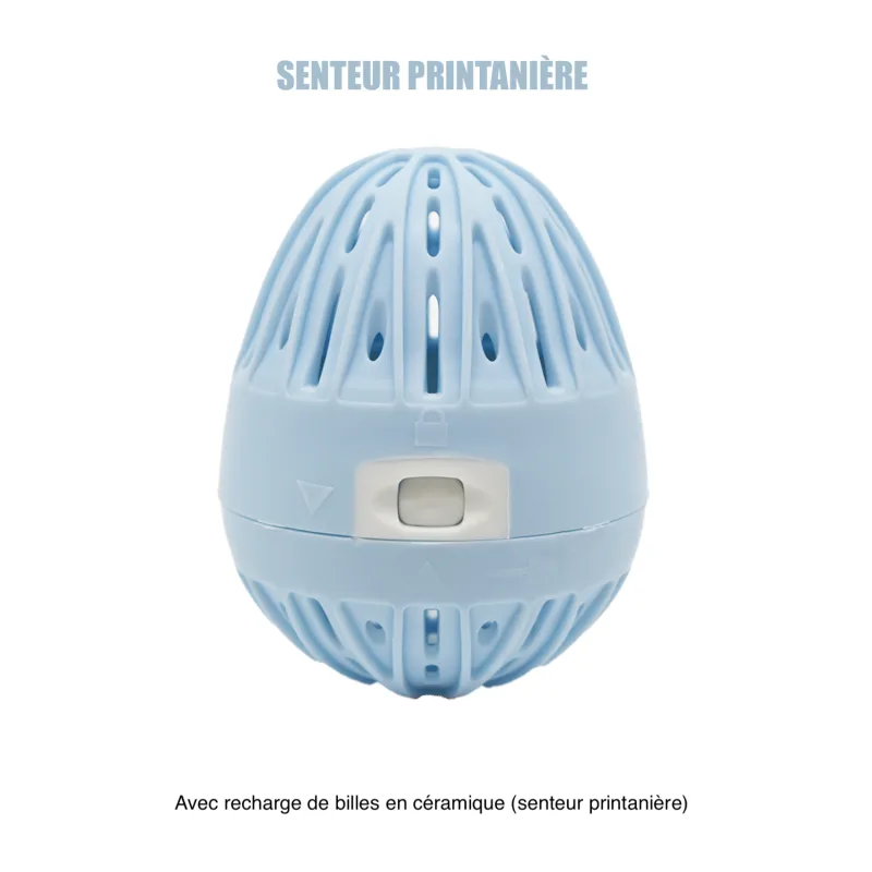 Boule de lavage machine à laver bleue  recharge - senteur printanière