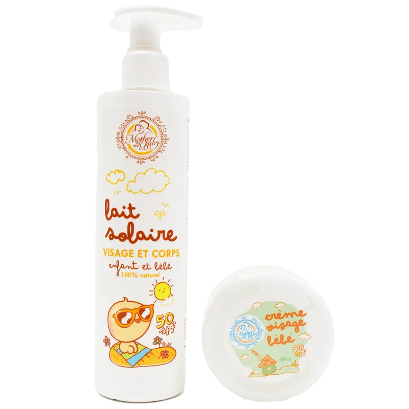 Crème solaire pour enfant et bébé SPF50 - 100ml 100% naturelle
