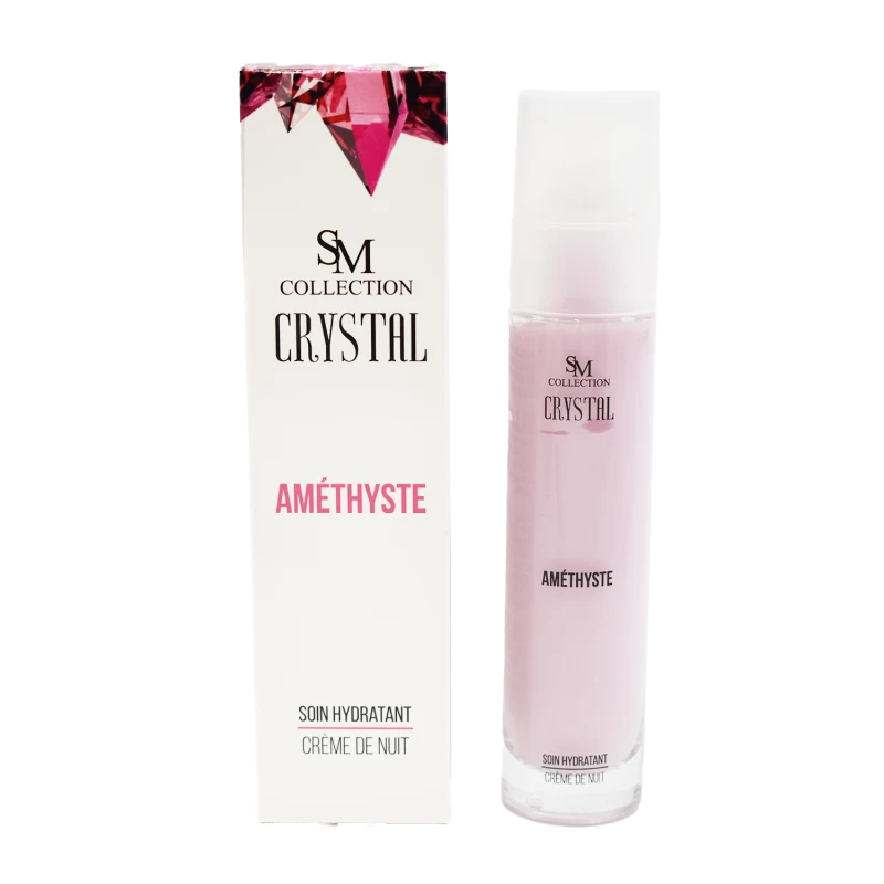 Crème de nuit à la poudre d'améthyste 50ml 100% naturelle