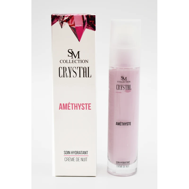 Crème de nuit à la poudre d'améthyste 50ml 100% naturelle