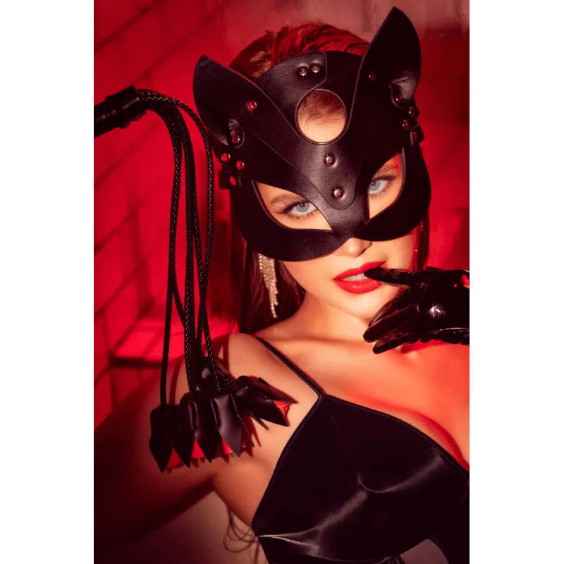Masque félin en faux cuir - Mapalé