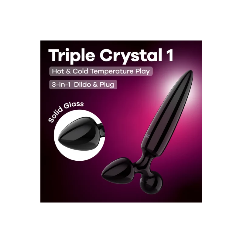 Gode en verre Triple Crystal 1 - Satisfyer