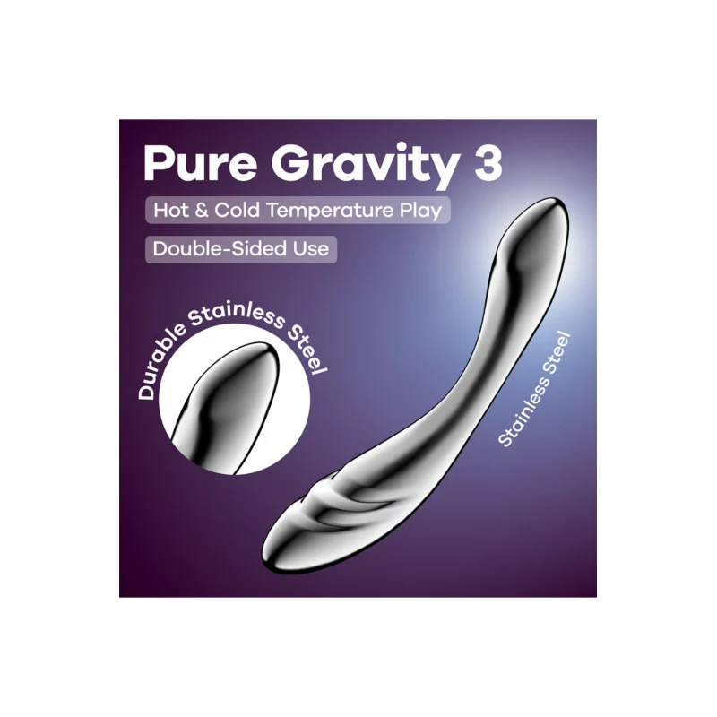 Gode en acier inoxydable Pure Gravity 3 - Satisfyer