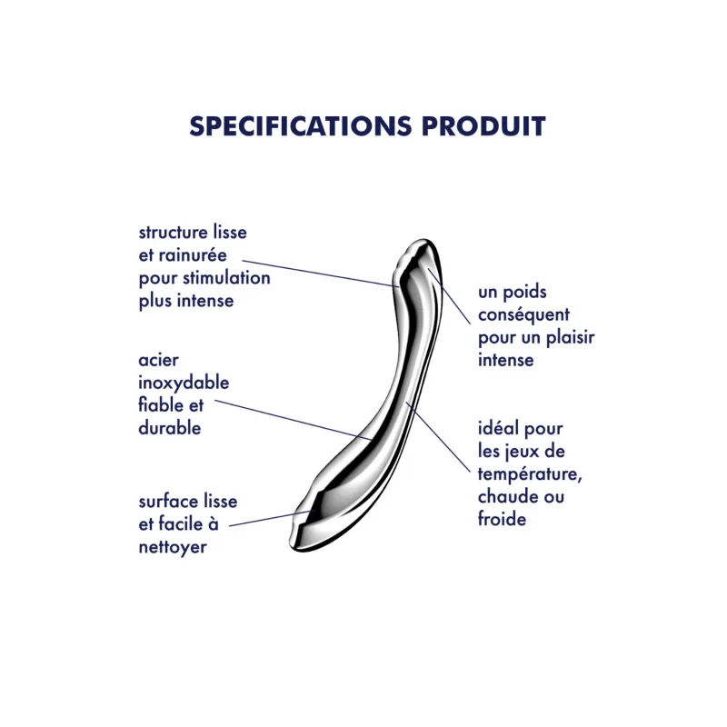 Gode en acier inoxydable Pure Gravity 2 - Satisfyer