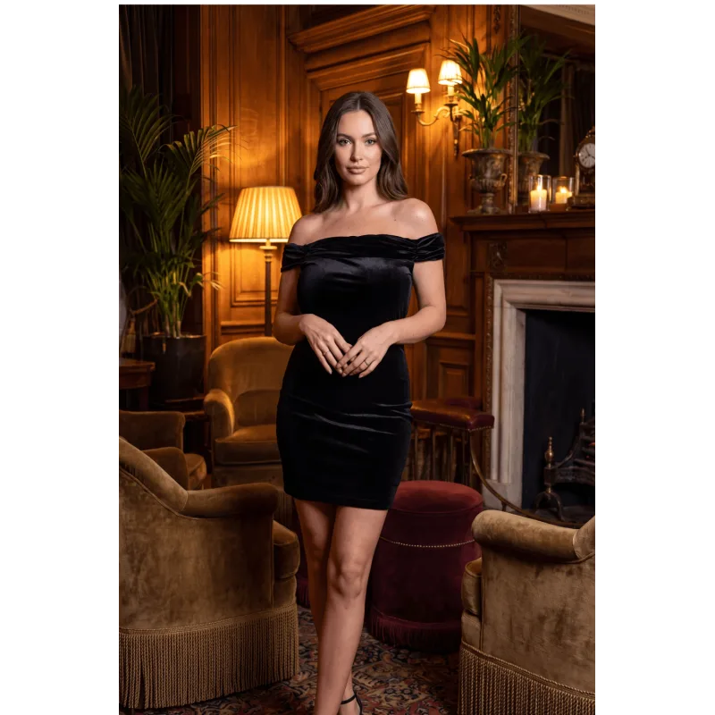 Robe velours noir Giulia
