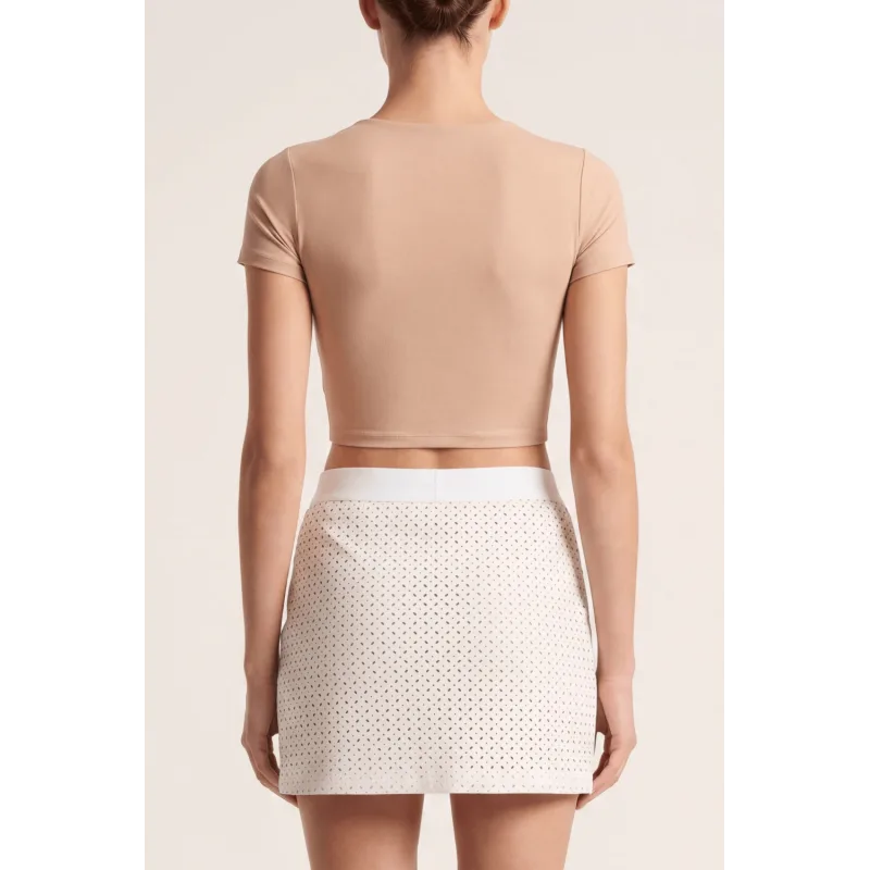 Jupe courte blanche Cassandra
