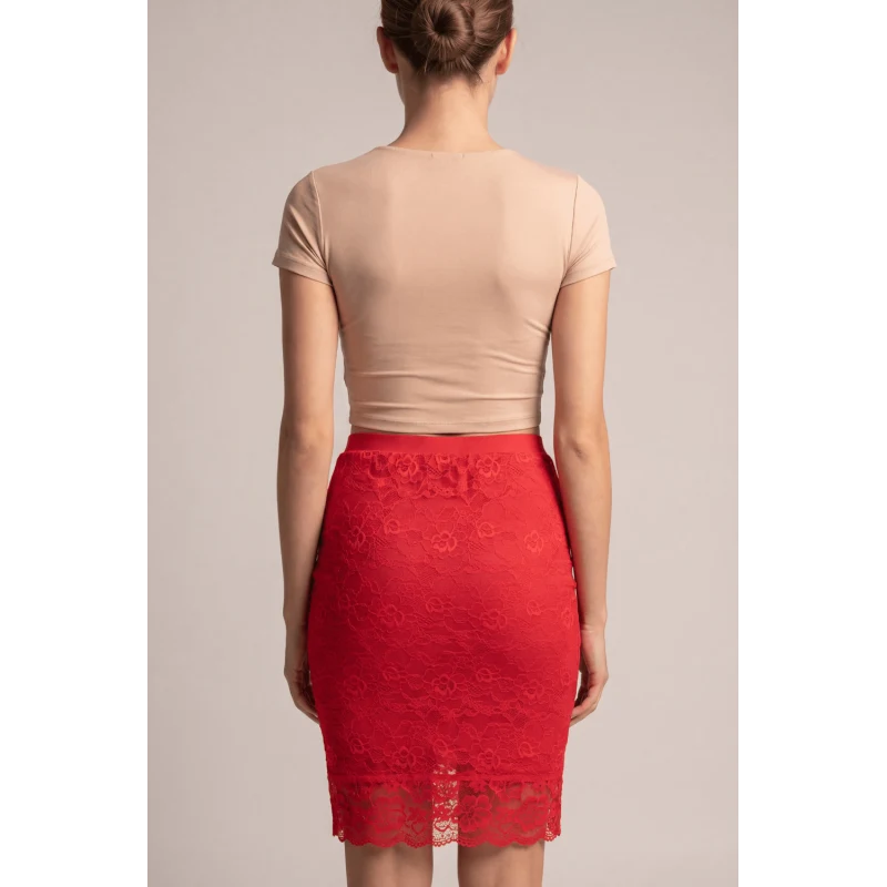 Jupe longue rouge Catalina