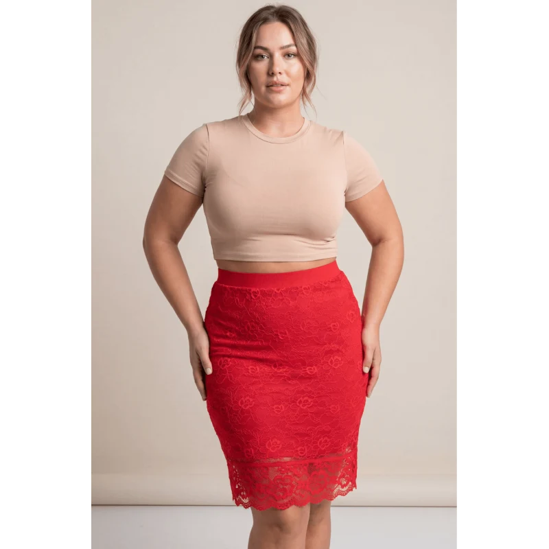 Jupe longue rouge Catalina