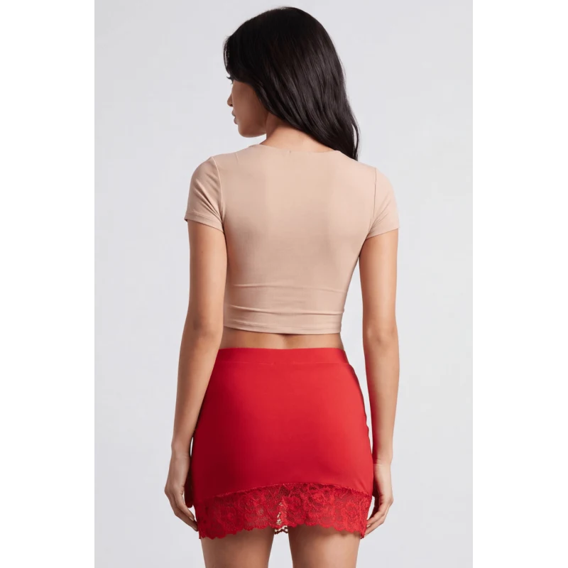 Jupe courte rouge Marina