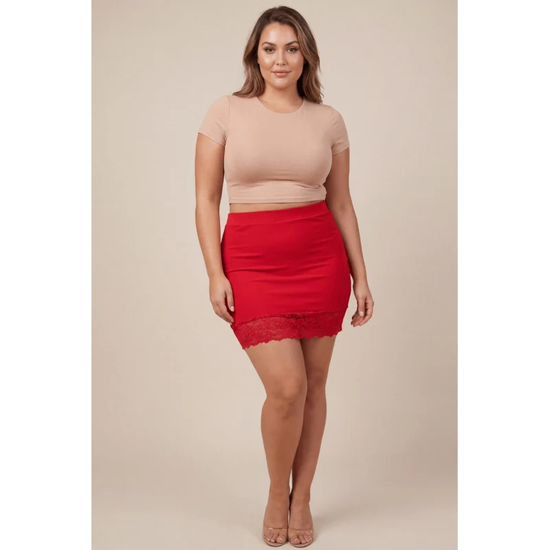 Jupe courte rouge Marina