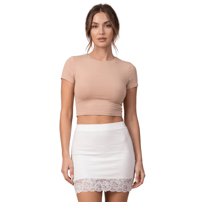 Jupe courte blanche Marina