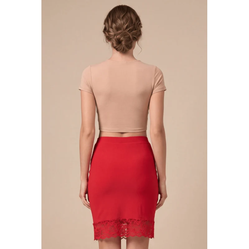 Jupe longue rouge Maria