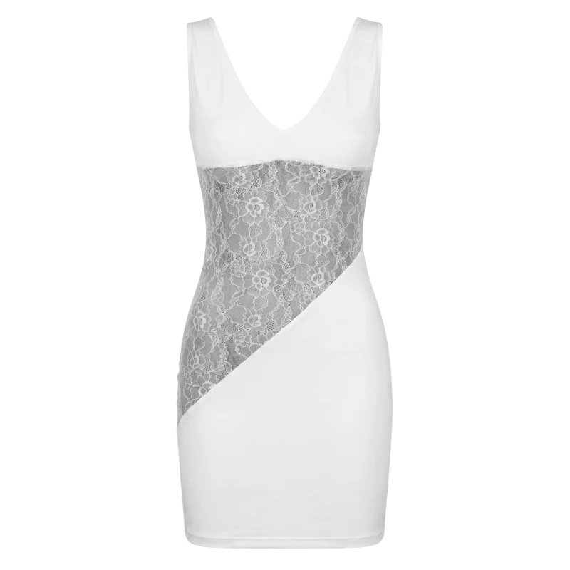 Robe blanche large décollectée Olivia