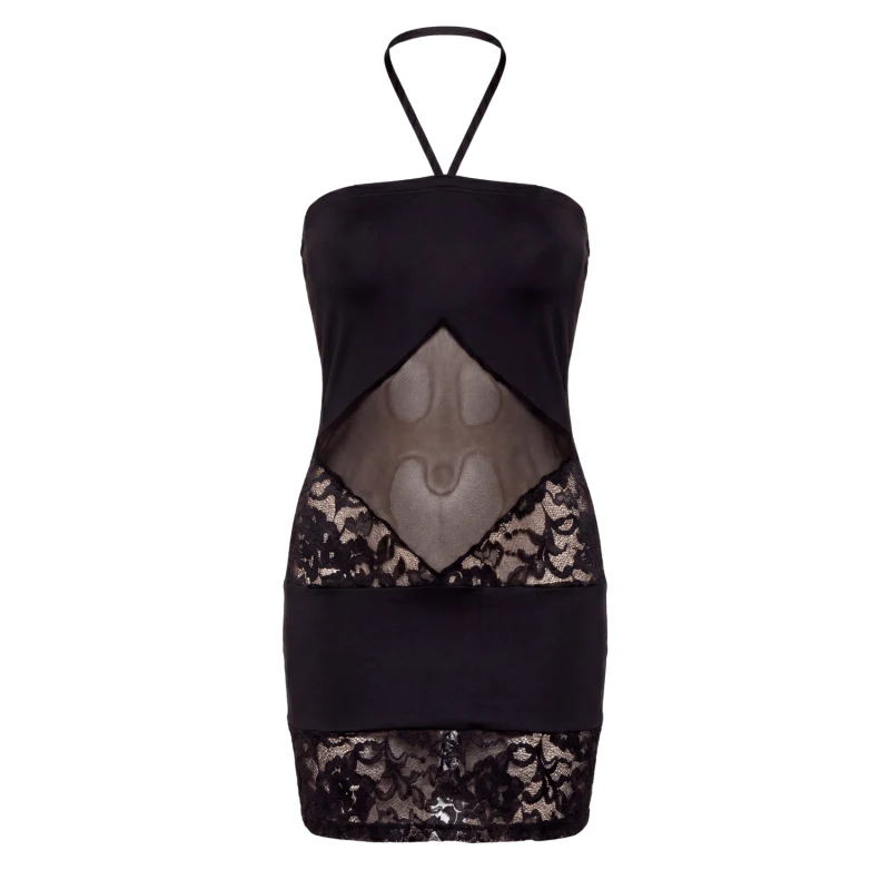 Robe bustier maille et dentelle