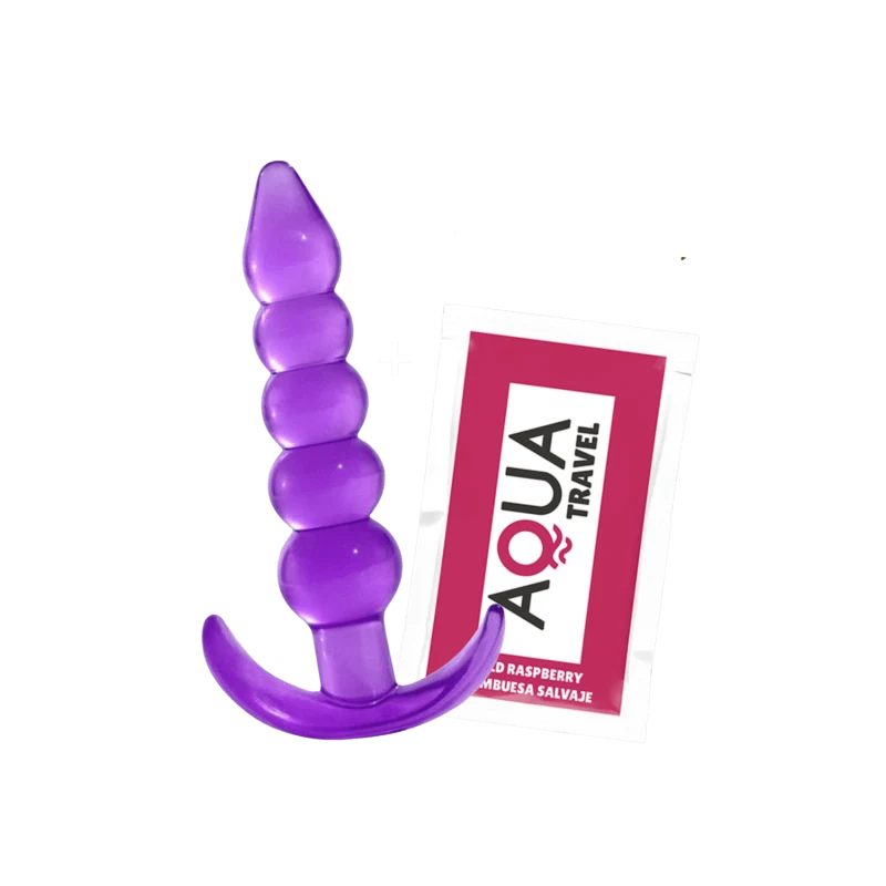 Plug Anal Jelly 5 Boules Pocket Pleasure + 1 dosette lubrifiant
