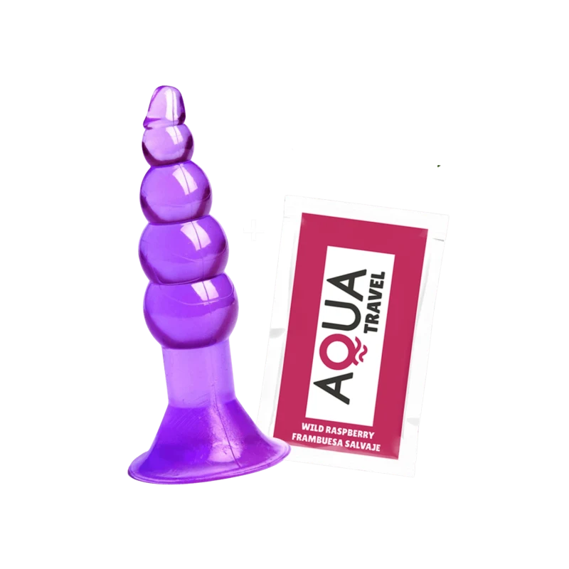 Plug Anal Ventouse Boules Jelly 11 cm Pocket Pleasure 1 dosette lubrifiant
