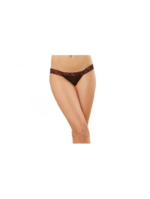 Panty dentelle et strappy