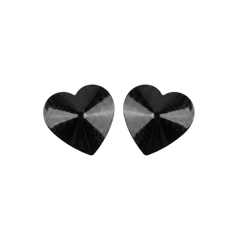 Nipple Métal noir Cache tétons cœur