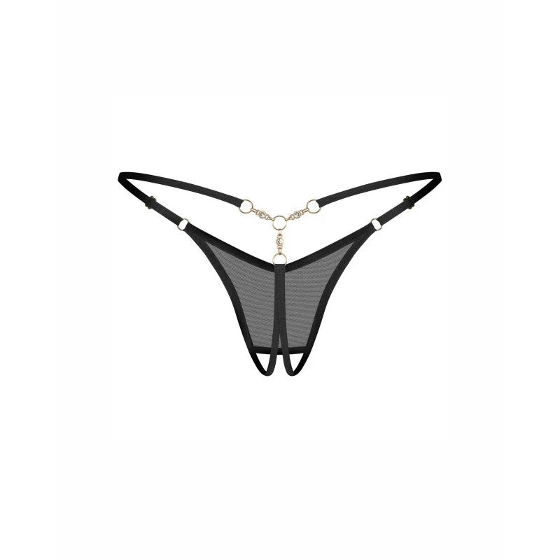 Oxaria string ouvert noir
