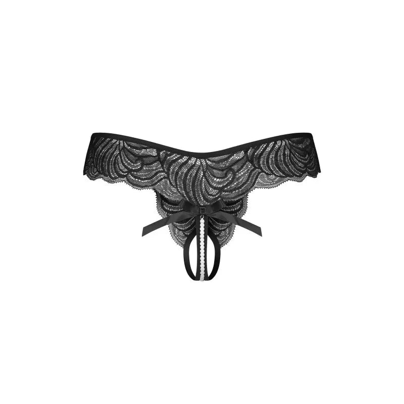 Trinise string ouvert noir