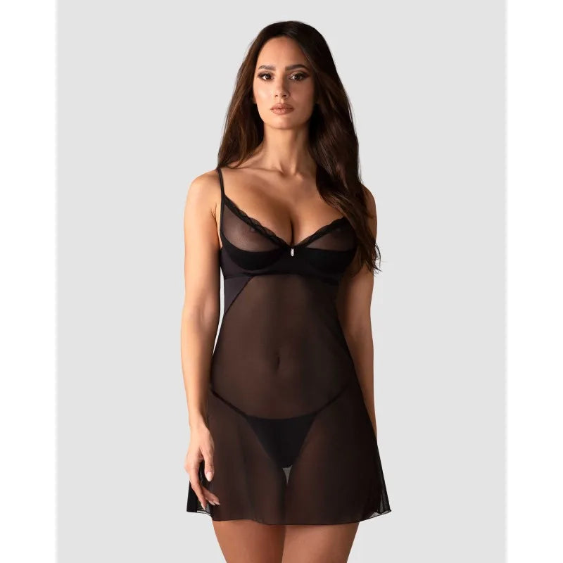 Stelisa nuisette et string - Noirs