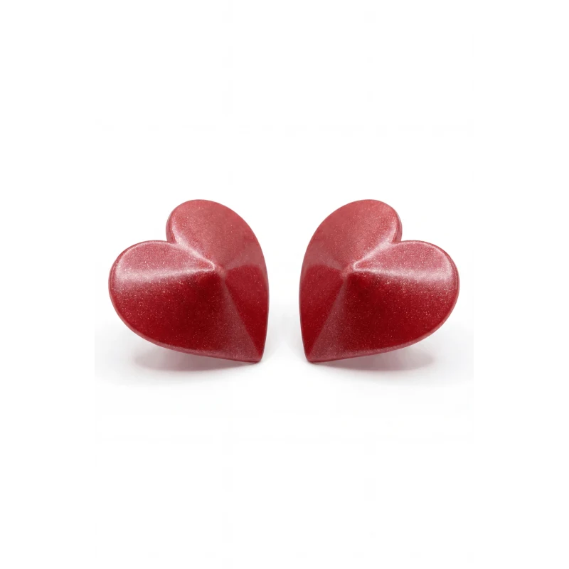 Nipple Métal rouge Cache tétons cœur