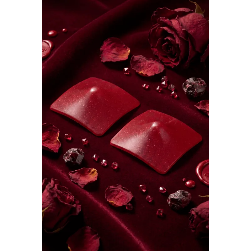 Nipple Métal rouge Cache tétons carré
