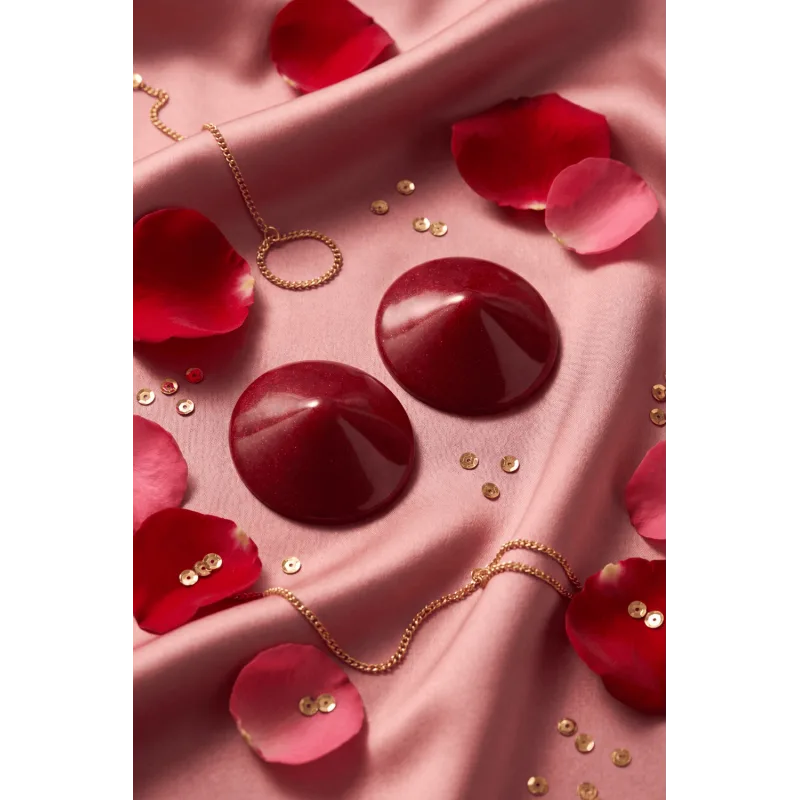 Nipple Métal rouge Cache tétons cône