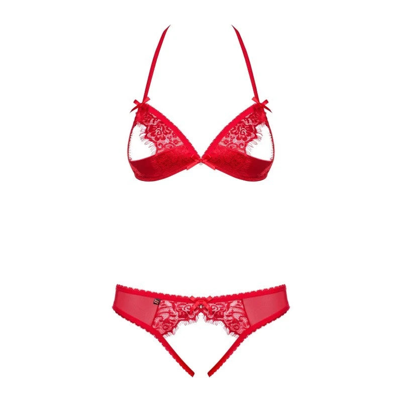 870-SEC-3 Ensemble ouvert 2 pcs - Rouge