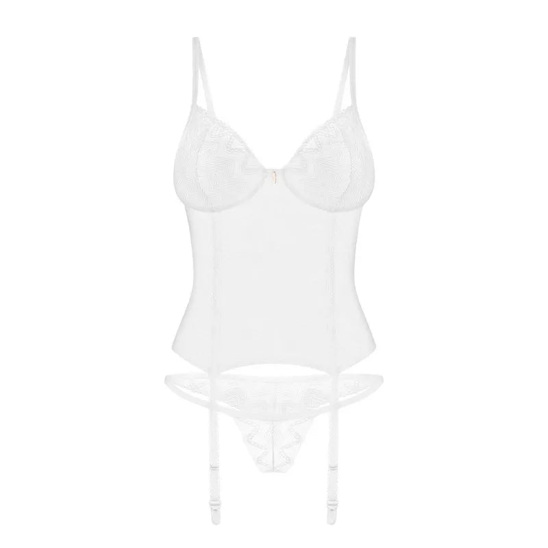 Alissium corset et string - Blancs