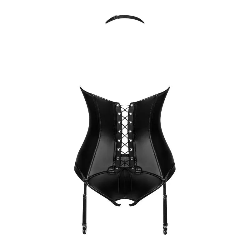 Viranes corset et string - Noir