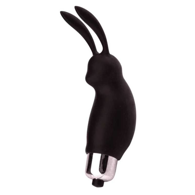 Mini Stimulateur Clitoridien Lapin Noir + 1 dosette lubrifiant — Pocket Pleasure