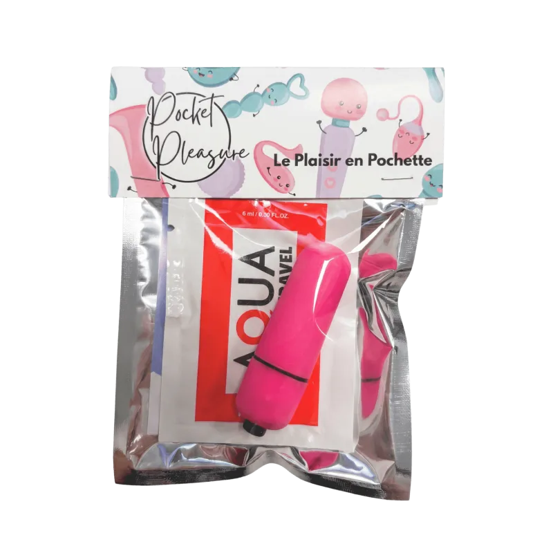 Mini Vibromasseur Bullet Rose + 1 dosette lubrifiant — Pocket Pleasure