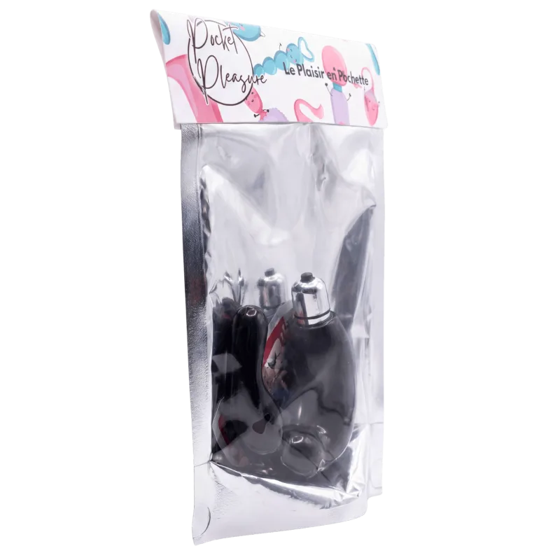 Stimulateur de Prostate Vibrant Noir + 1 dosette lubrifiant — Pocket Pleasure