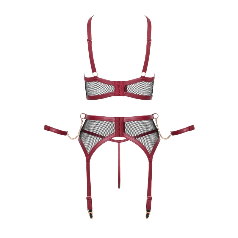 Ensemble Jarretelles 3 Pièces Look Bondage - Cottelli