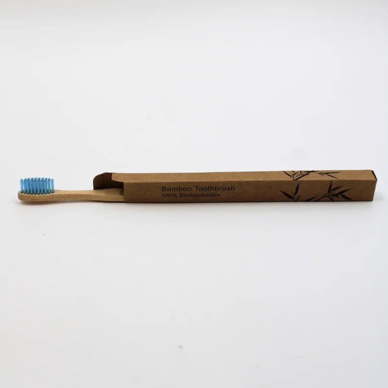 Brosse à Dents Moyenne en Bambou Bleue