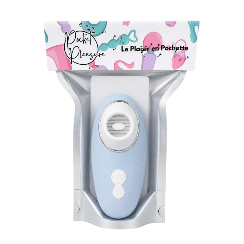 Stimulateur Clitoridien à Langue Bleu + 1 dosette de lubrifiant — Pocket Pleasure